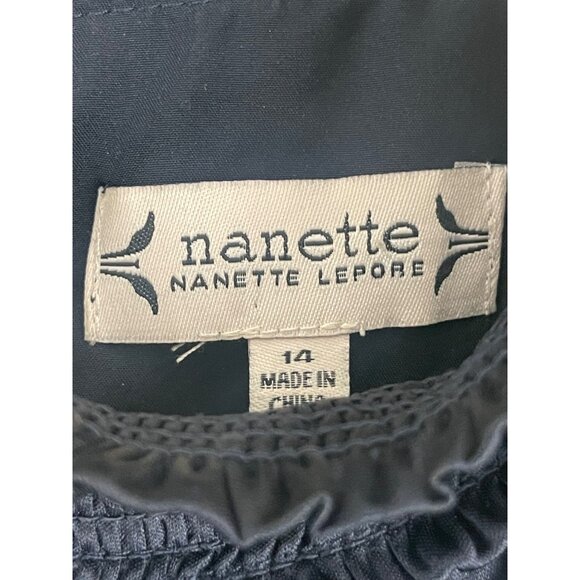 Size 14 NAVY BLUE SHINY SMOCKED HIGH‎ NECK PLEATED MIDI DRESS Special Occasion - Picture 4 of 6